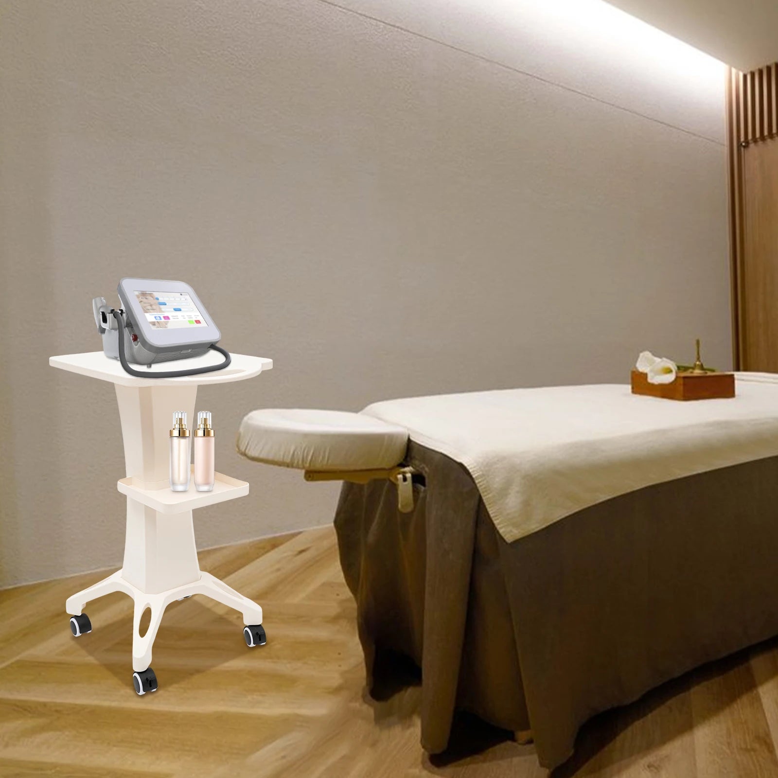 Hair Salon Trolley Rolling Cart Beauty Rolling Trolley Cart Storage Organizer Hairdressing Tool Station Silent Roller